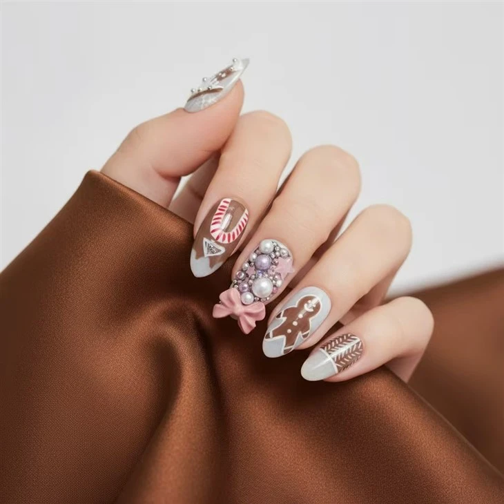 Pink Christmas Acrylic Nails best