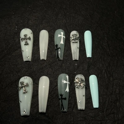 Chrome Hearts Nails Chrome Hearts Nails