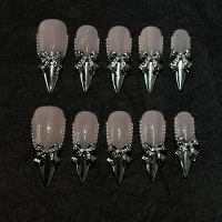 Bowknot Diamond Nails